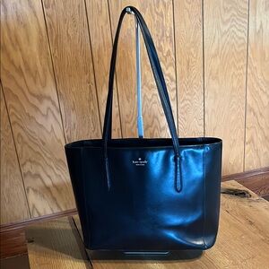 Kate Spade Black Structured Tote with Top Handles